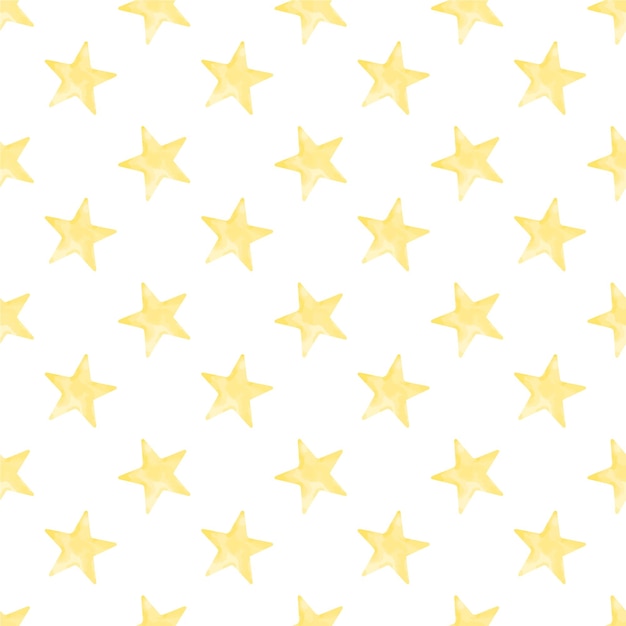 Watercolor star seamless pattern