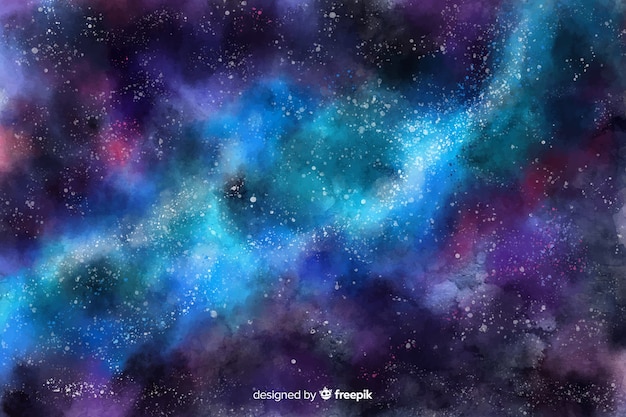 Vector watercolor starry night background