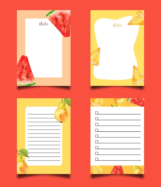 watercolor sticky note template