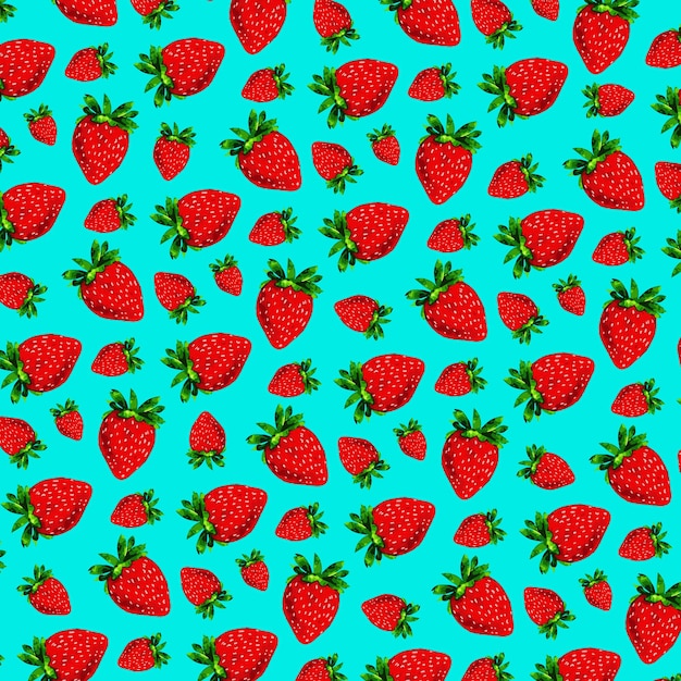 Watercolor Strawberries Strawberry Pattern Wallpaper Background Vector Illustration