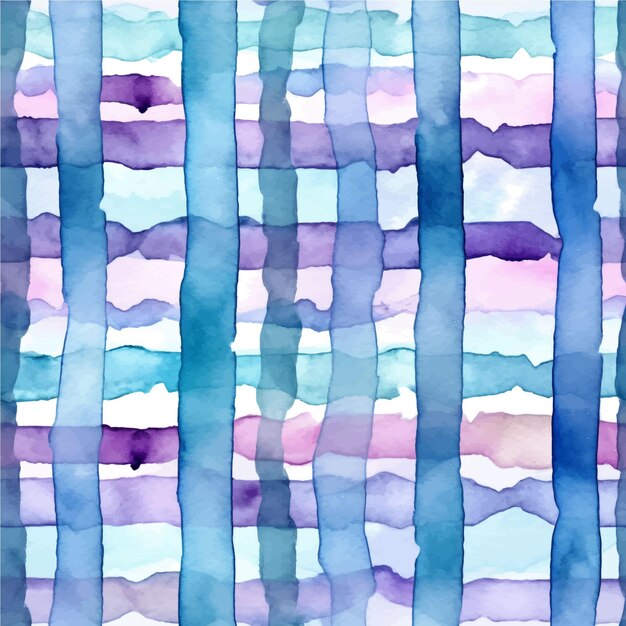 Watercolor Stripes Abstract Painting