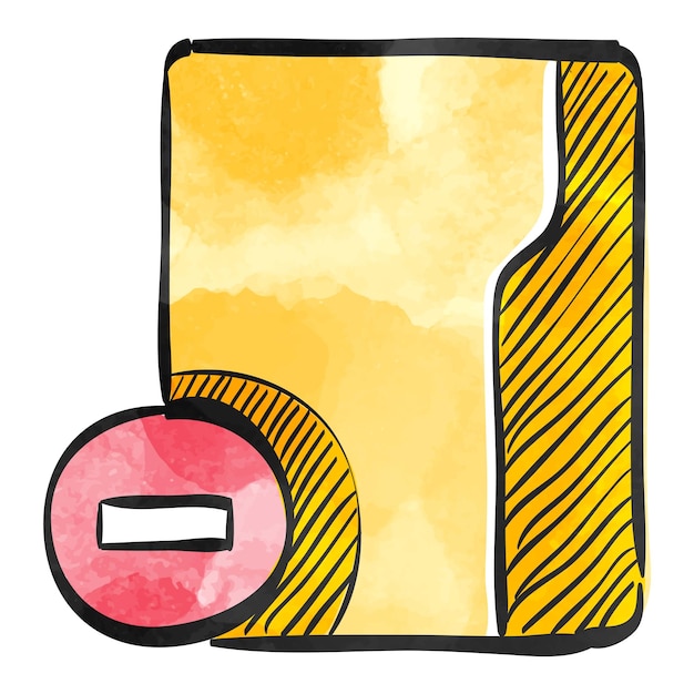 Watercolor style icon folder