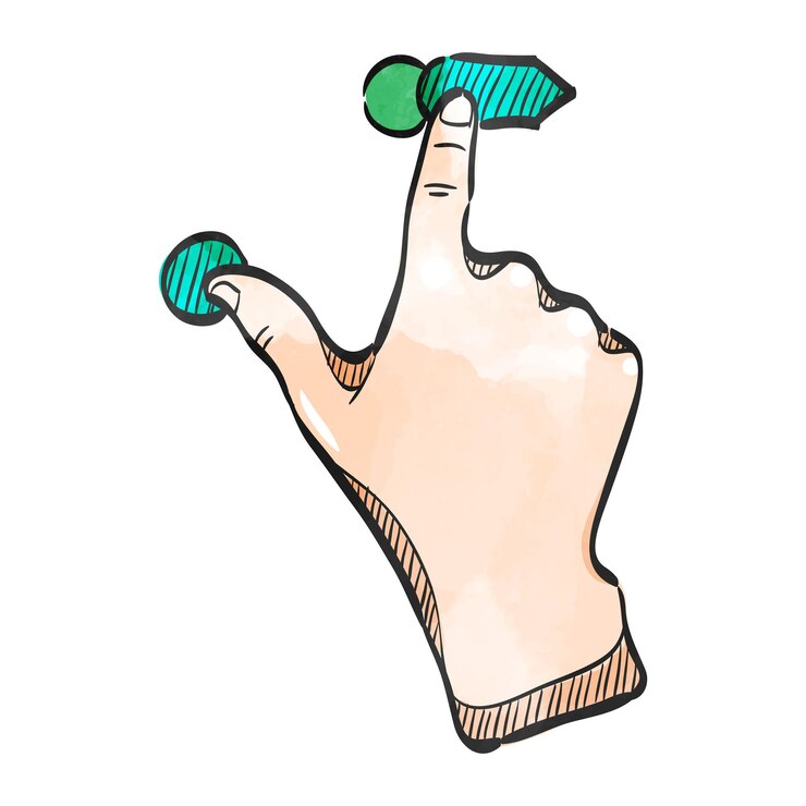 Vector watercolor style icon gesture