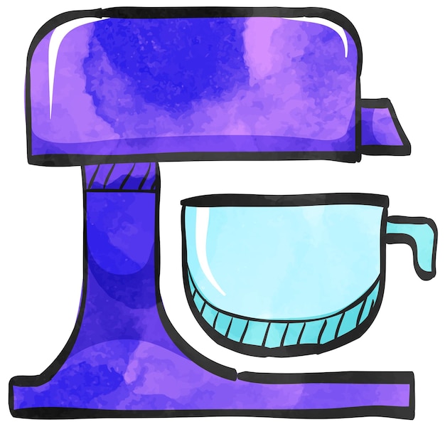 Watercolor style icon mixer