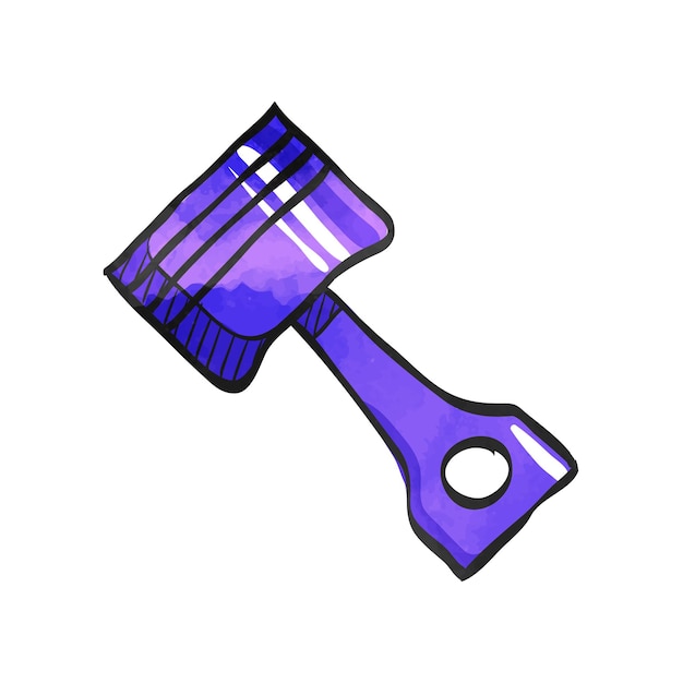 Watercolor style icon piston