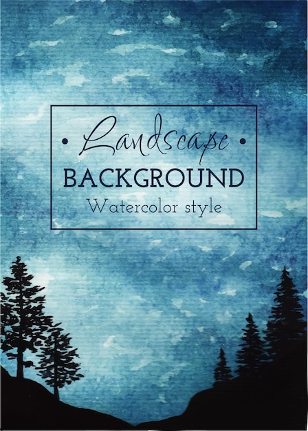 Watercolor style natural landscape background