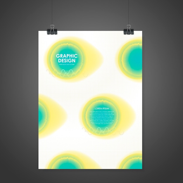 Vector watercolor style poster template