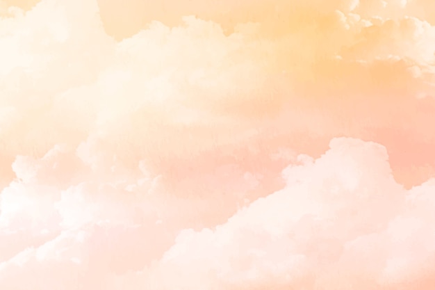 ベクトル 水彩シュガーコットン雲の背景