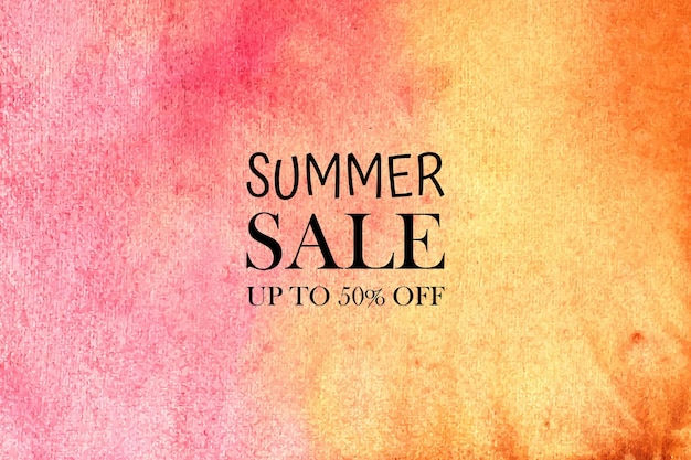 watercolor Summer sale . hand painted aquarelle colorful stains on paper