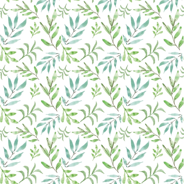 Vector watercolor summer tropical leaf seamless pattern