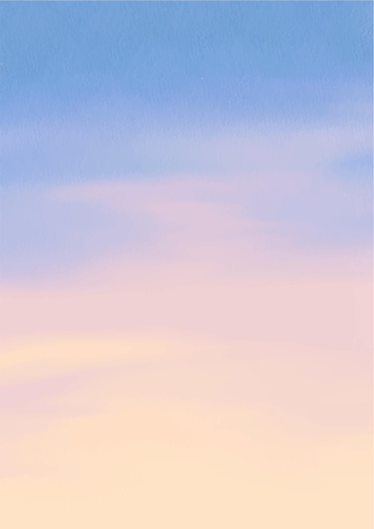 Vector watercolor sunset blue sky background