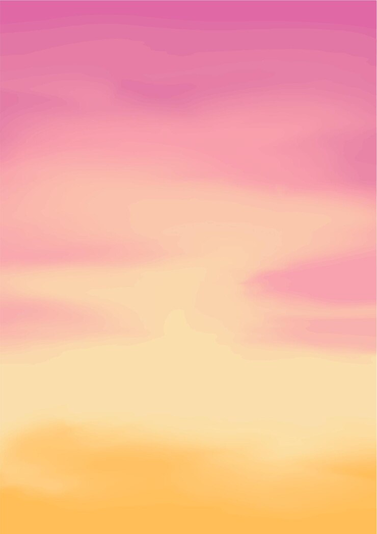 Vector watercolor sunset sky background