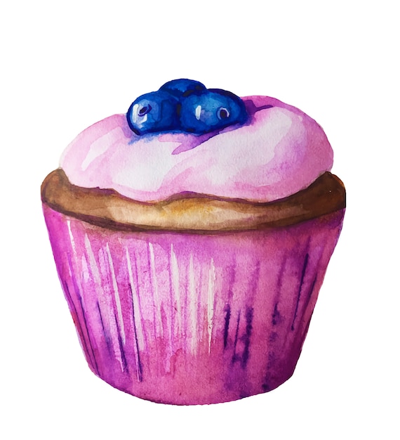 Watercolor sweet desserts