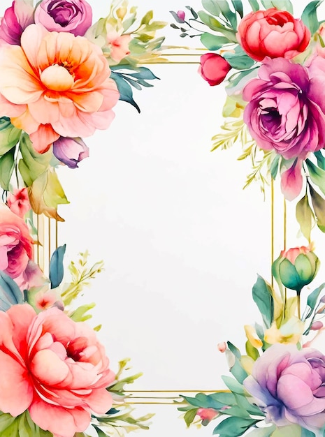 Watercolor texture Background with Flower