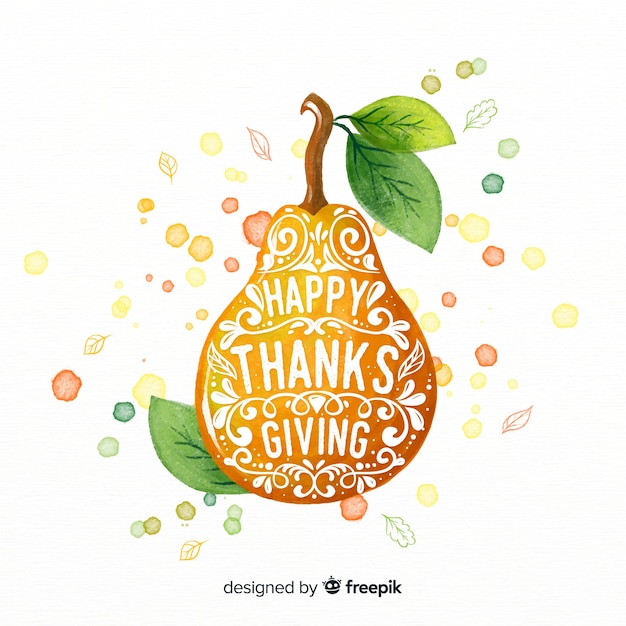 Watercolor thanksgiving day background
