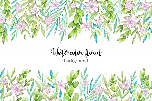 Watercolor tropical background