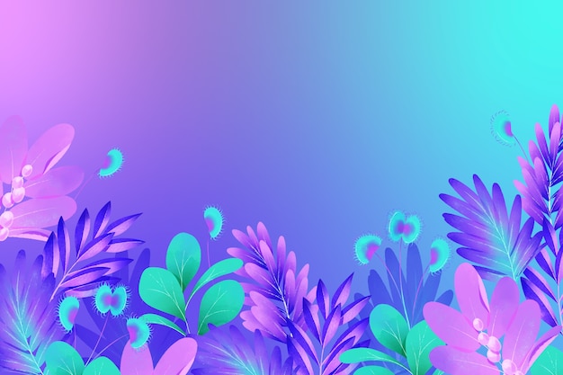 Vector watercolor tropical summer background with vegetation