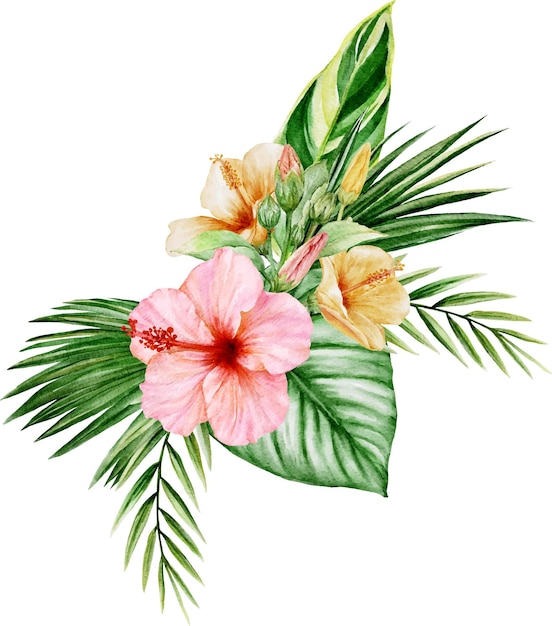 Vector watercolor tropical