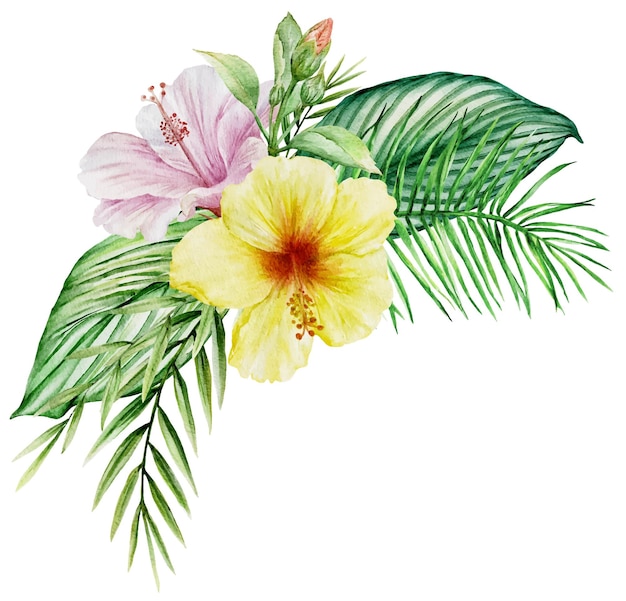 Vector watercolor tropical