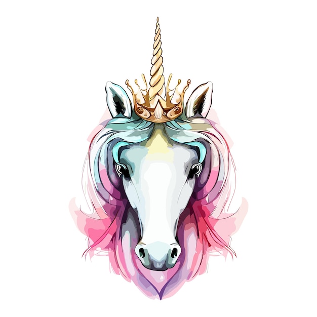 Watercolor Unicorn The Essence of a Happy Animal