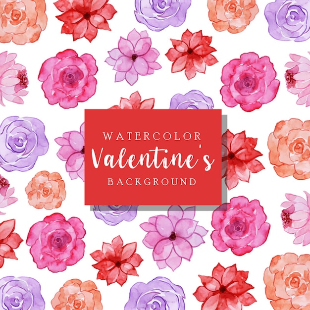 Watercolor Valentine Background 