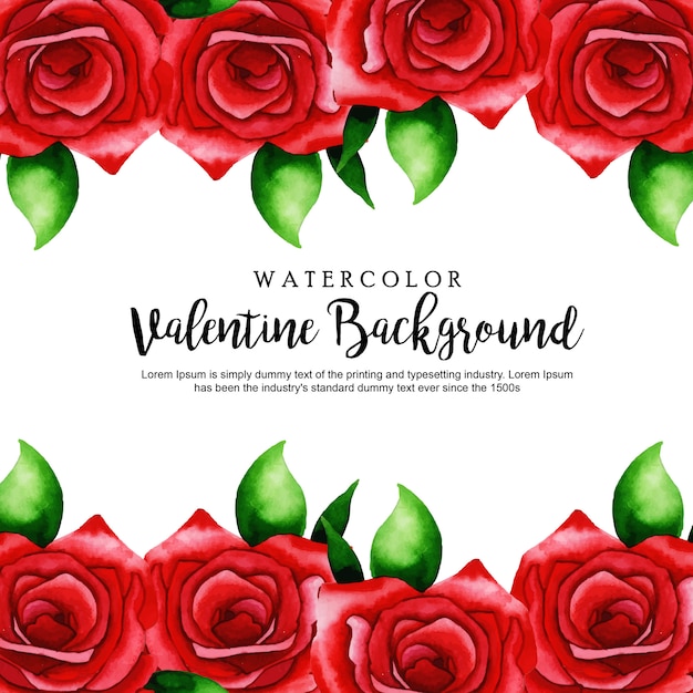 Vector watercolor valentine background