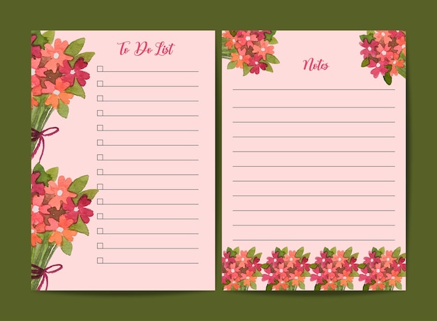 watercolor valentine to do list template