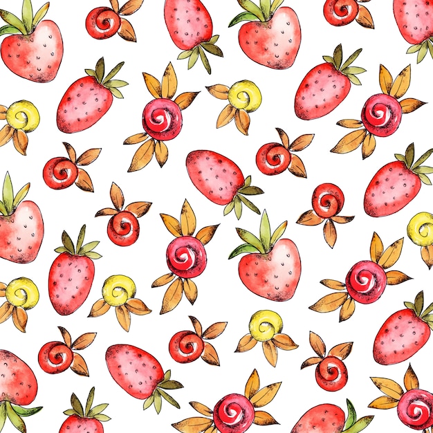 Acquerello valentine pattern background