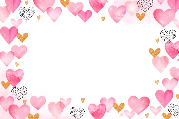 Vector watercolor valentine's day background