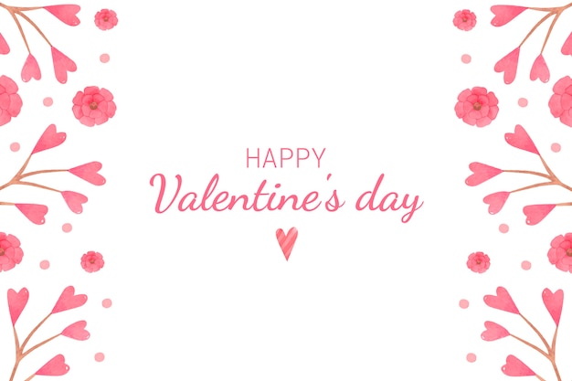 Vector watercolor valentine's day background