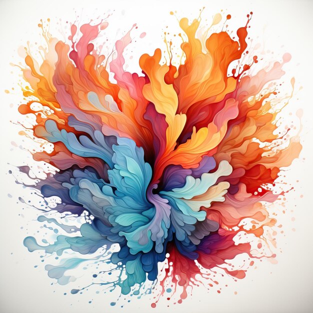 Vector watercolor vector colorful vector on white background