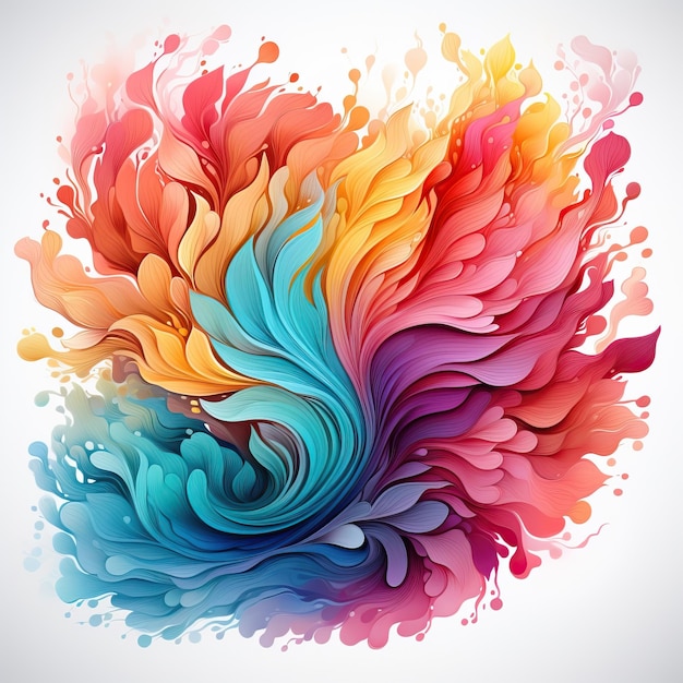 Vector watercolor vector faded color design on white background