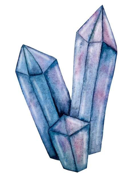 Vector watercolor vector gemstones