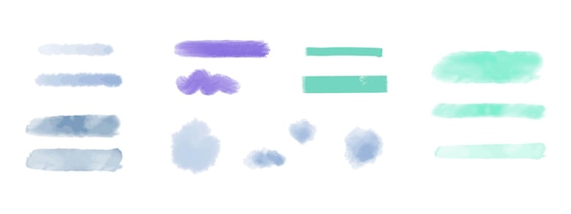 Watercolor Vector Lines, Strokes and Brushes