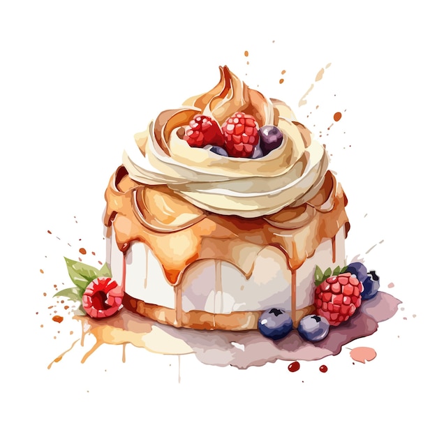 Watercolor vector Pamonha pastry clipart editable white background