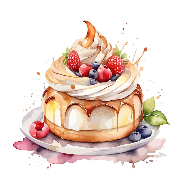 Watercolor vector Pamonha pastry clipart editable white background