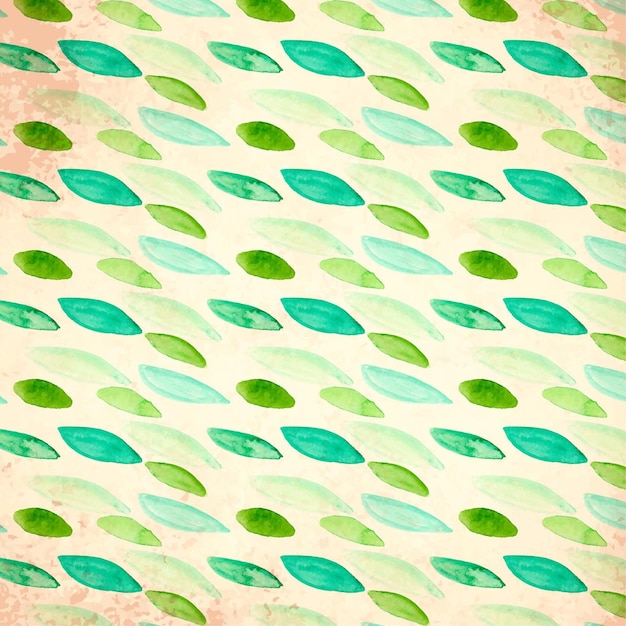 Watercolor vector pattern with leaves