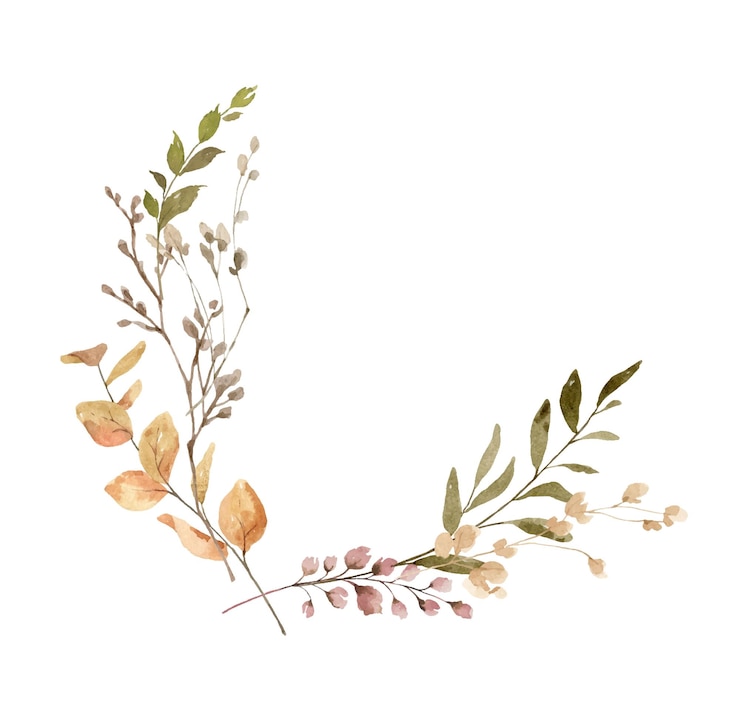 Vector watercolor vector wreath with dry autumn twigs and leaves perfect for a thanksgiving decoration harvest day wedding invitation greeting cards hand painted illustration