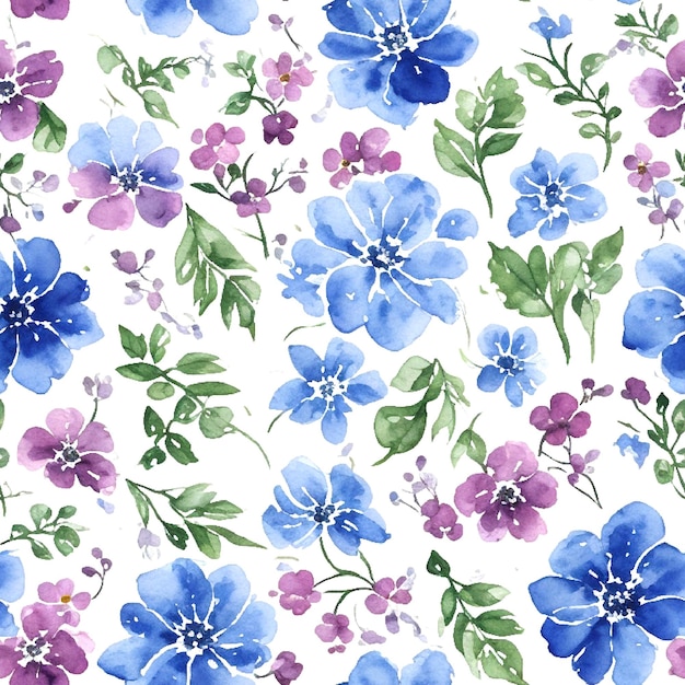 보라색 꽃의 수채화 무 ⁇  패턴  ⁇ 터 이미지