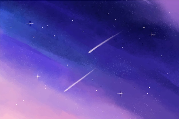 Vector watercolor violet galaxy background