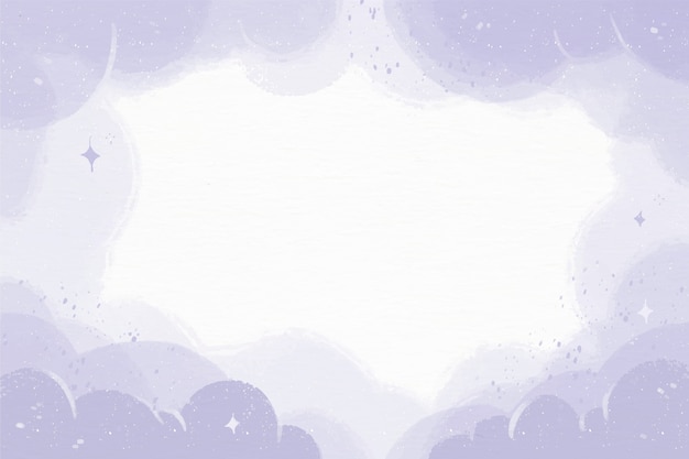 Watercolor violet and white background