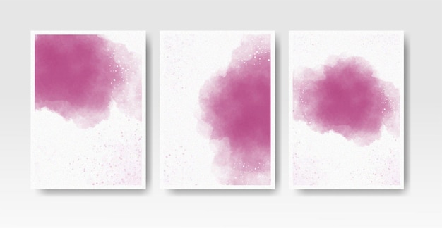 Watercolor wash splash for invitation card template collection