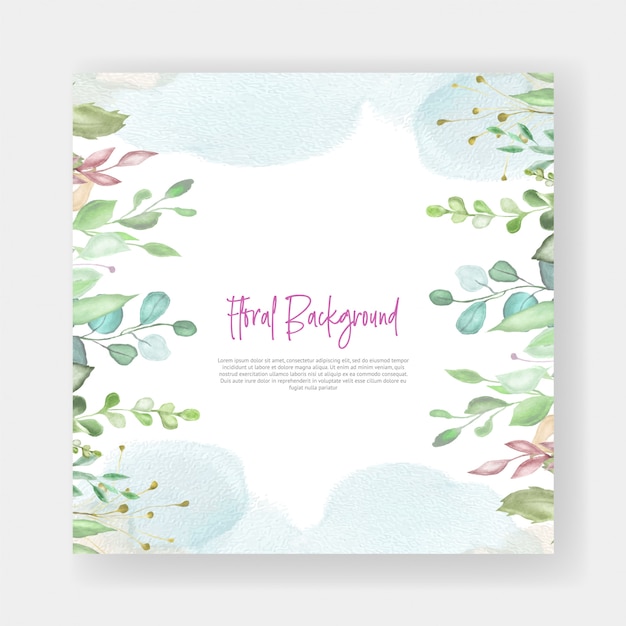 Watercolor Wedding Card Design template