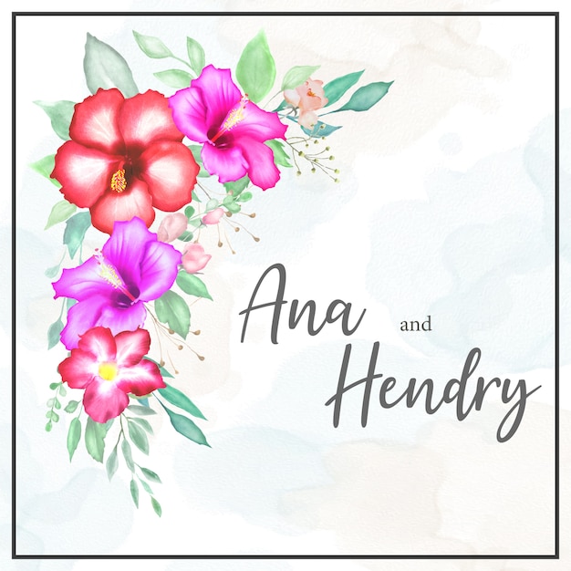 Watercolor Wedding Card Design