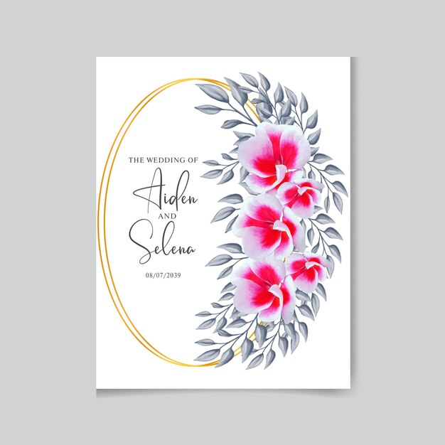 Watercolor wedding card