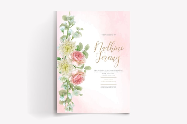 watercolor wedding invitation template