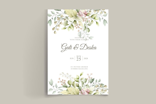 watercolor wedding invitation