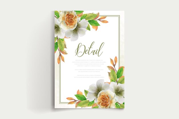 Watercolor wedding invitation