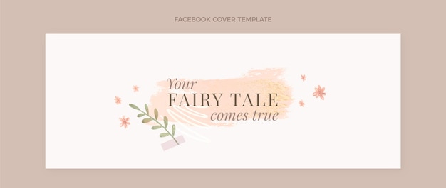 Акварельная обложка facebook для свадебного планировщика