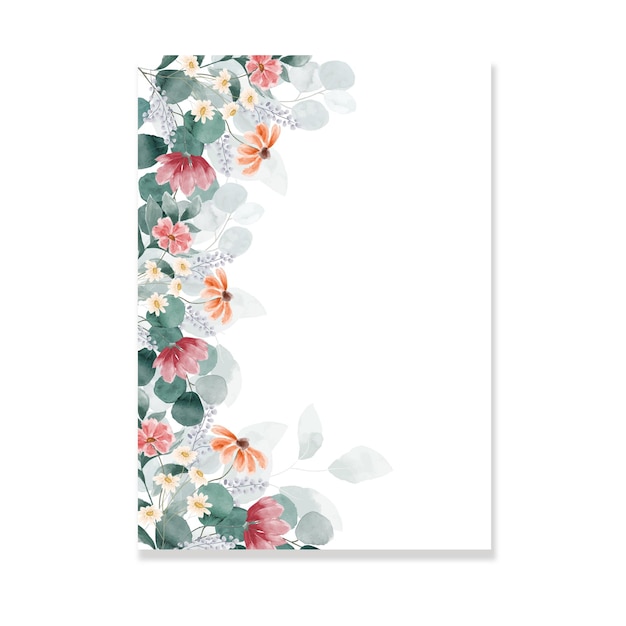 watercolor wildflower invitation cards patterns